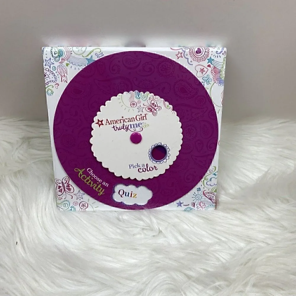 AMERICAN GIRL Truly Me Activity Box Games Dial Wheel Pick a Color Crafts Recipes